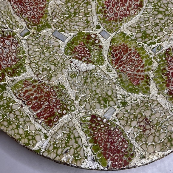 Stunning Hand-made in Vietnam Art Piece Green Gold Centerpiece Plate Decor - Picture 2 of 5